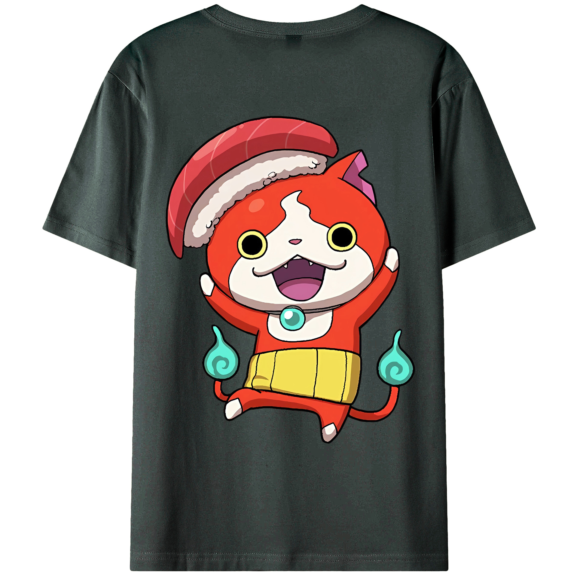 （画像用） 妖怪ウォッチ Yo-kai Watch 綿100％ メンズ半袖Tシャツ（バックプリント） 通気性
